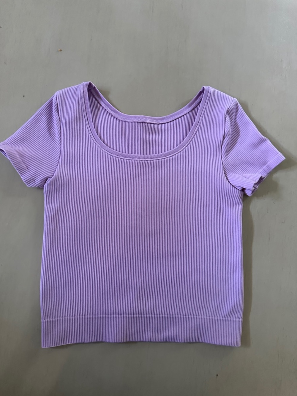 Athleta Lilac Ribbed Scoop Neck Women's Top